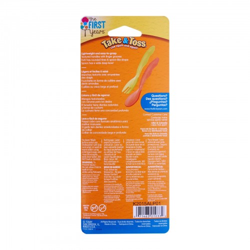 THE FIRST YEARS Take & Toss Toddler Flatware (6forks / 6spoons) THE FIRST YEARS Take & Toss Toddler Flatware (6forks / 6spoons)